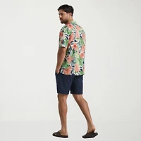 Cubavera Mens Short Sleeve Regular Fit Button-Down Shirt