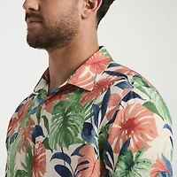 Cubavera Mens Short Sleeve Regular Fit Button-Down Shirt