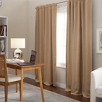 Town And Country Arlo Solid Tab Top Blackout Set of 2 Curtain Panel