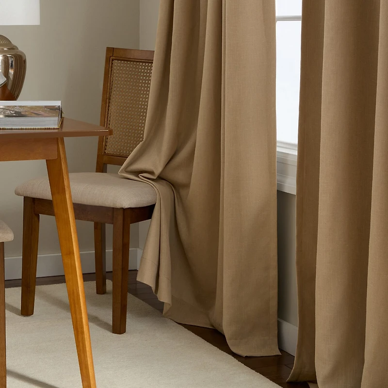Town And Country Arlo Solid Tab Top Blackout Set of 2 Curtain Panel