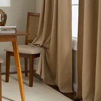Town And Country Arlo Solid Tab Top Blackout Set of 2 Curtain Panel