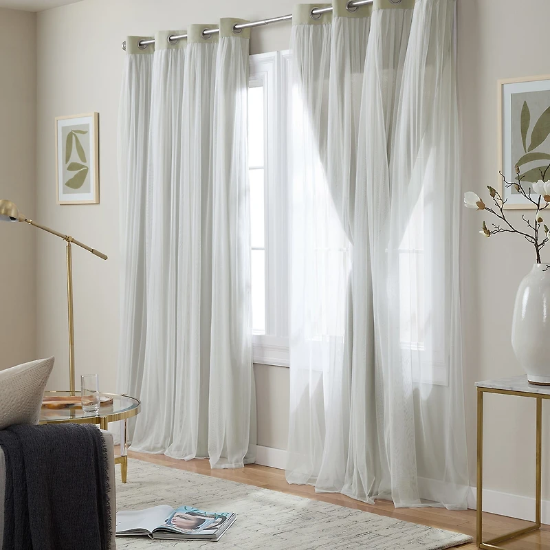 Town And Country Talia Grommet Top Room Darkening Set of 2 Curtain Panel