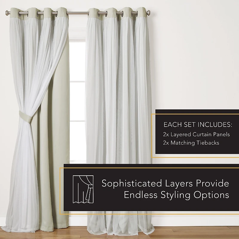 Town And Country Talia Grommet Top Room Darkening Set of 2 Curtain Panel