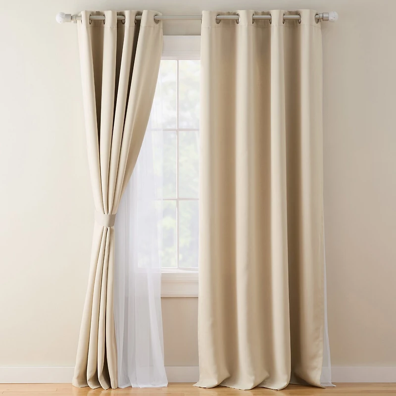 Town And Country Oslo Grommet Top Room Darkening Set of 2 Curtain Panel