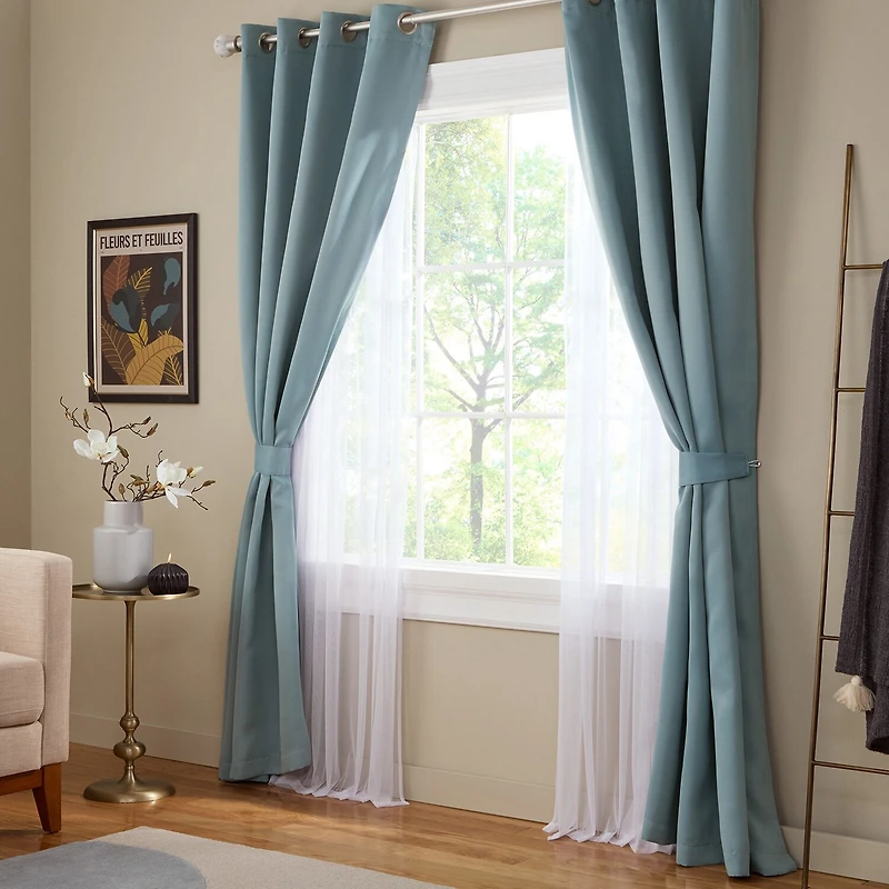 Town And Country Oslo Grommet Top Room Darkening Set of 2 Curtain Panel