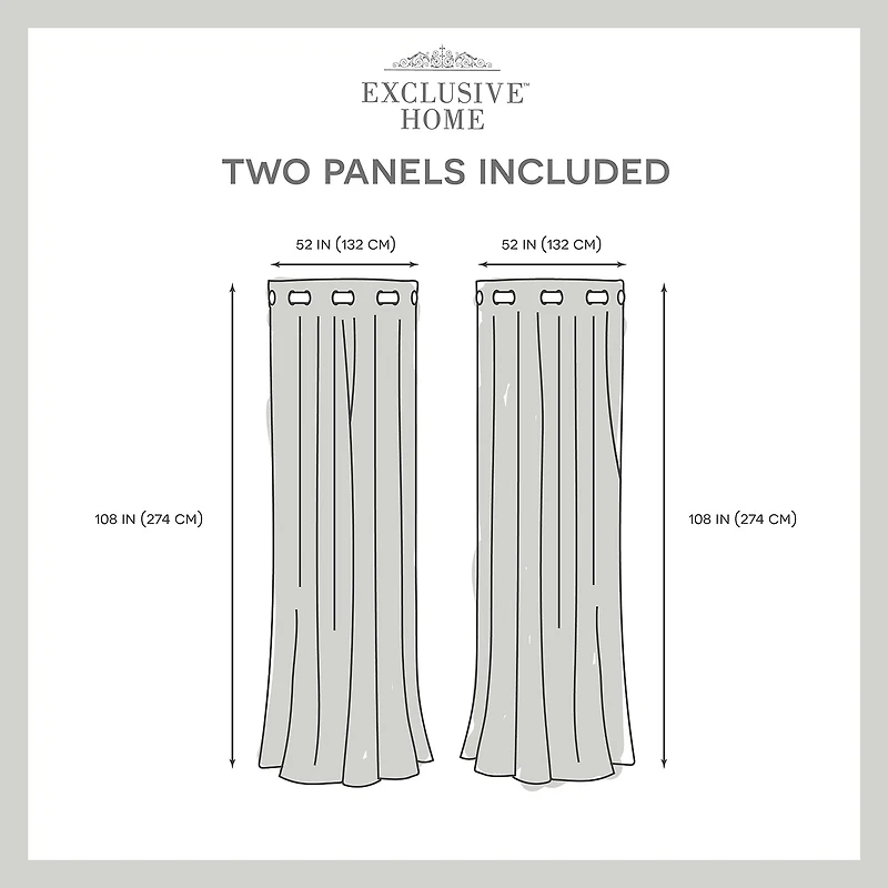 Exclusive Home Curtains Kilberry Grommet Top Room Darkening Set of 2 Curtain Panel