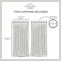 Exclusive Home Curtains Hawkins Ring Top Sheer Set of 2 Curtain Panel