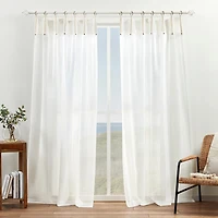 Exclusive Home Curtains Hawkins Ring Top Sheer Set of 2 Curtain Panel