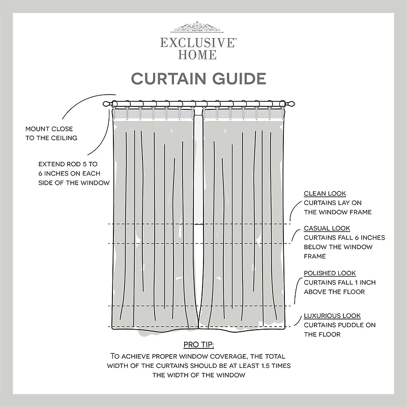Exclusive Home Curtains Hawkins Ring Top Sheer Set of 2 Curtain Panel