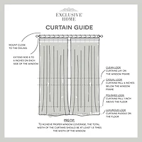 Exclusive Home Curtains Hawkins Ring Top Sheer Set of 2 Curtain Panel