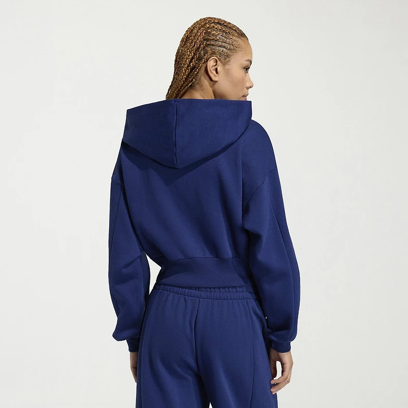 adidas Womens Long Sleeve Fleece Zipper Hoodie