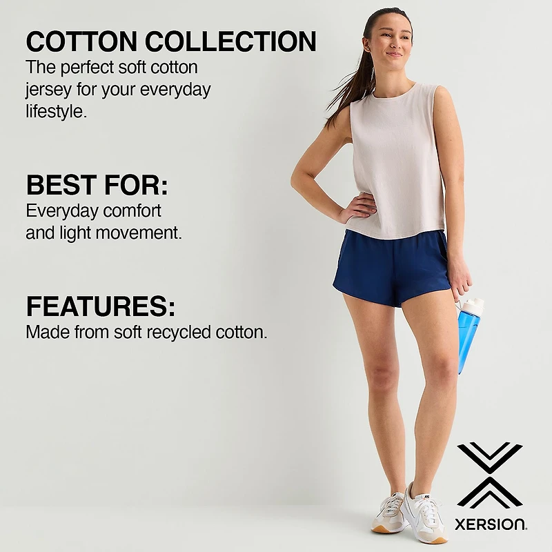 Xersion Womens Crew Neck Sleeveless Active Tank Top