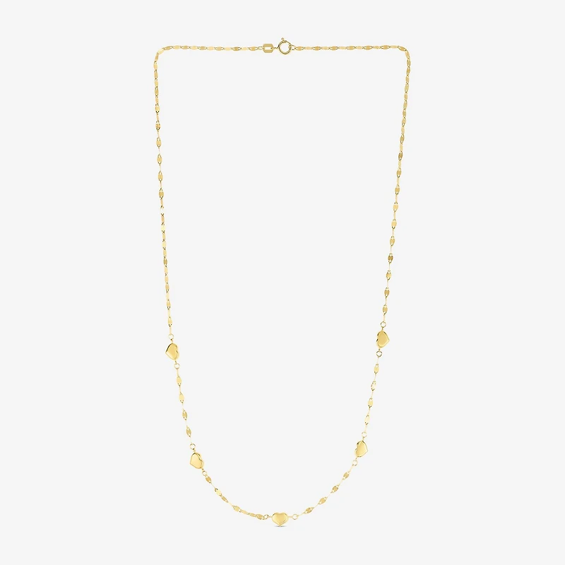 Gold Addiction Womens 14K Gold 18 Inch Chain Necklace