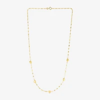 Gold Addiction Womens 14K Gold 18 Inch Chain Necklace