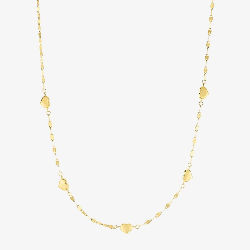 Gold Addiction Womens 14K Gold 18 Inch Chain Necklace