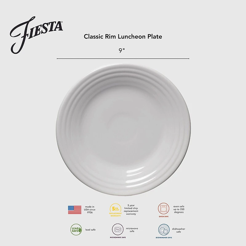 Fiesta Classic Rim 4-pc. Luncheon Plate