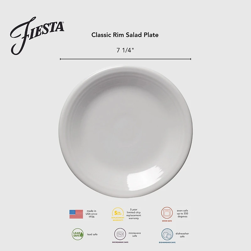 Fiesta Classic Rim 4-pc. Luncheon Plate