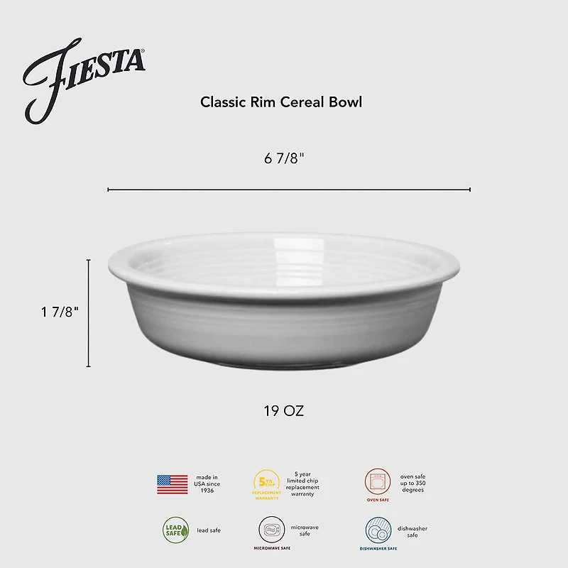 Fiesta Classic Rim 4-pc. Cereal Bowl