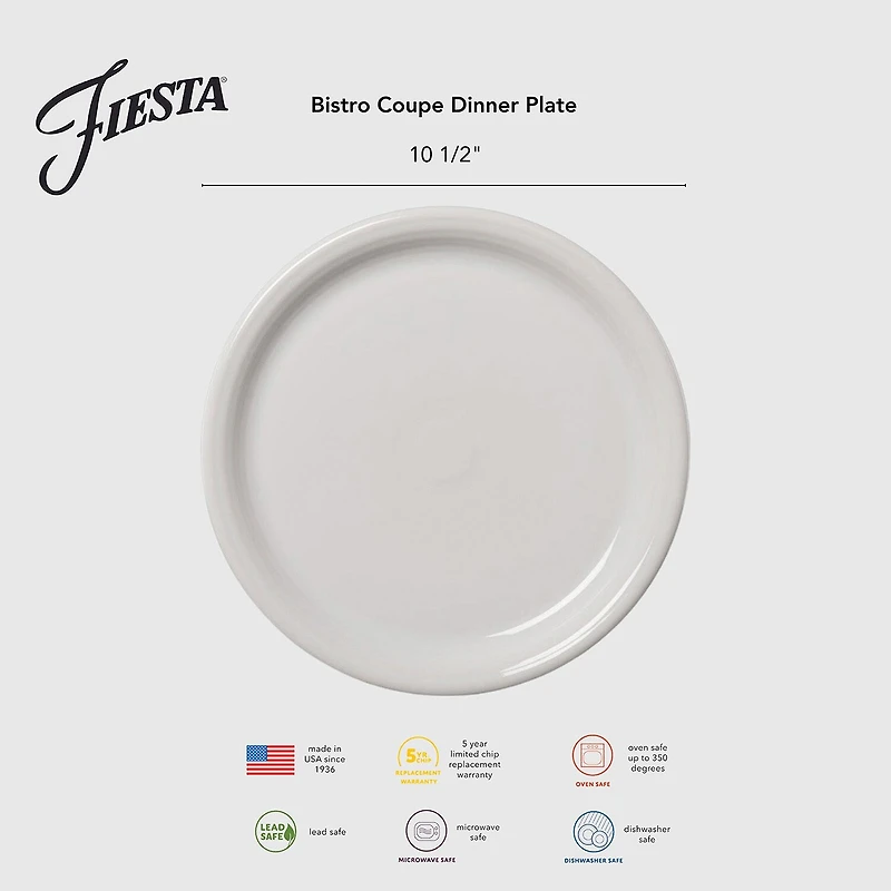 Fiesta Bistro Coupe 4-pc. Dinner Plate