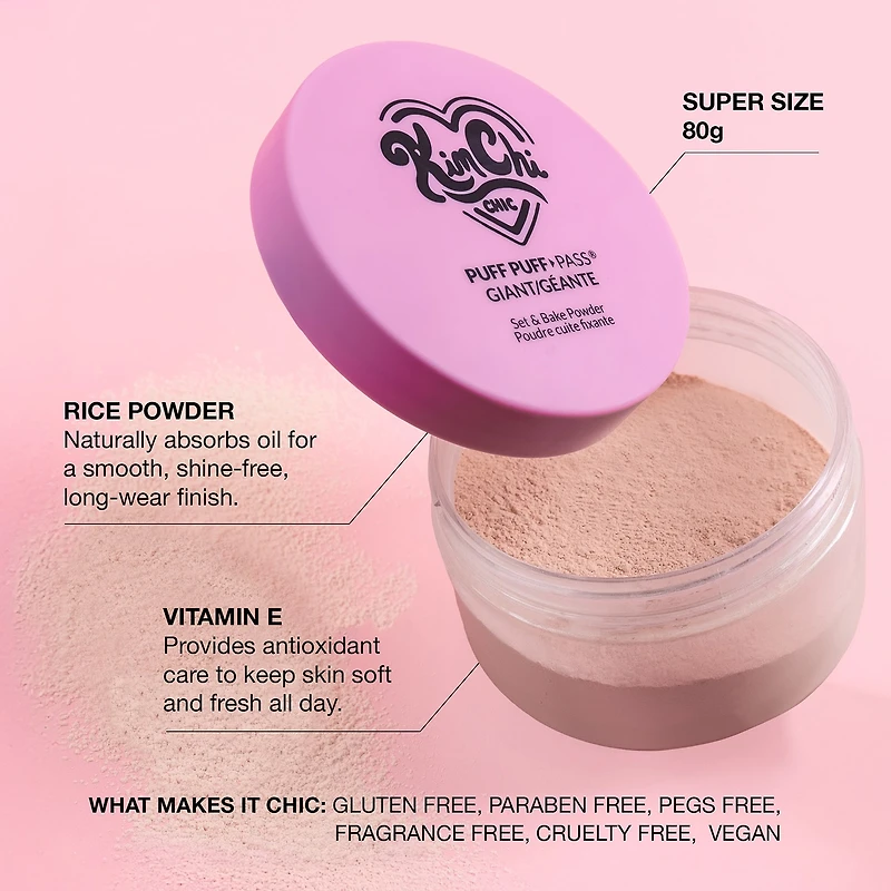 KimChi Chic Beauty Giant Puff Puff Pass Set & Bake Powder