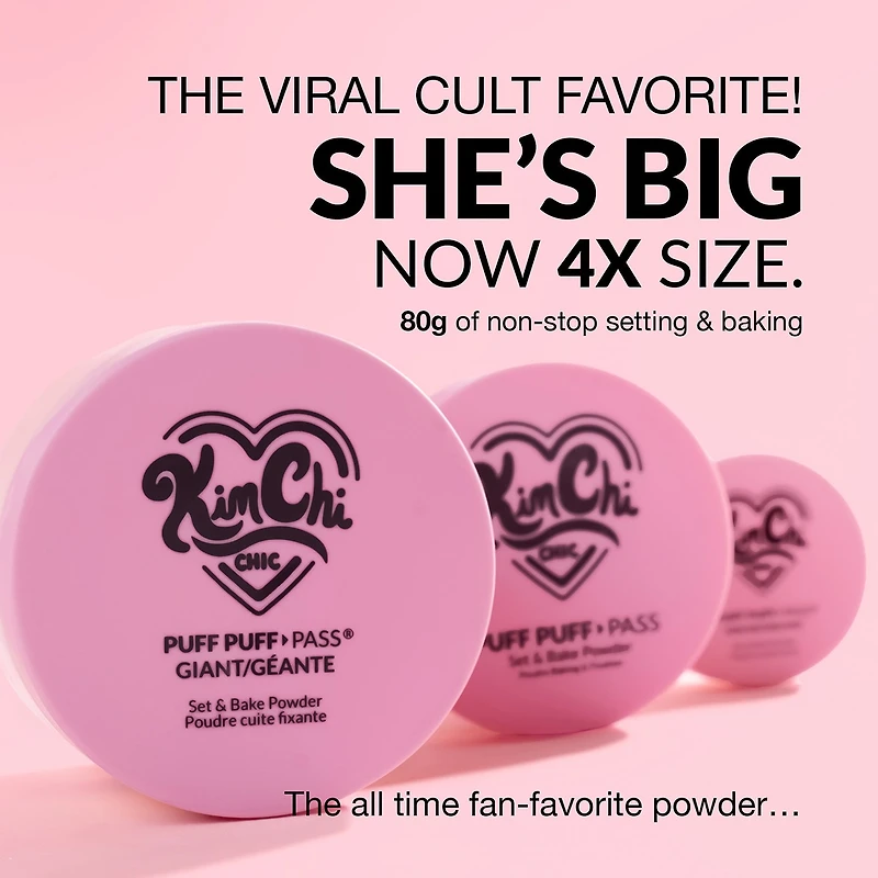 KimChi Chic Beauty Giant Puff Puff Pass Set & Bake Powder