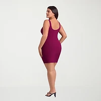 S3 Apparel Shapewear Womens Square Neck Sleeveless Bodycon Dress