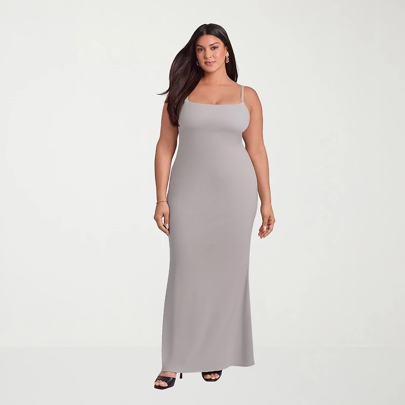S3 Apparel Shapewear Womens Scoop Neck Sleeveless Rib Knit Bodycon Dress