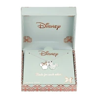 Disney Classics Womens Crystal Pure Silver Over Brass Inch Pendant Necklace