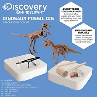 Discovery #Mindblown Dinosaur Fossil Dig 2-Pack Excavation Kit