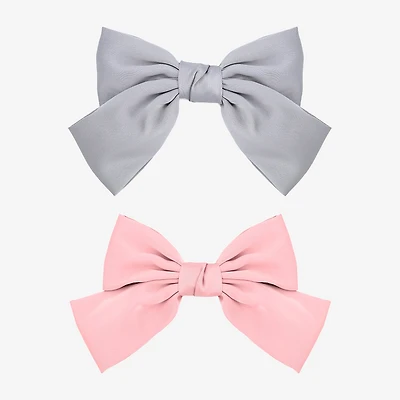 Bijoux Bar Pink & Grey 2-pc. Hair Bow
