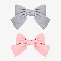 Bijoux Bar Pink & Grey 2-pc. Hair Bow