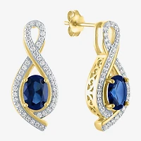 Gemstone 14K Gold Over Silver Sterling Oval Jewelry Set