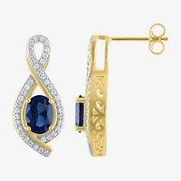 Gemstone 14K Gold Over Silver Sterling Oval Jewelry Set