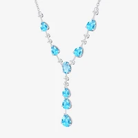 Womens Gemstone 14K Gold Over Silver Y Necklace