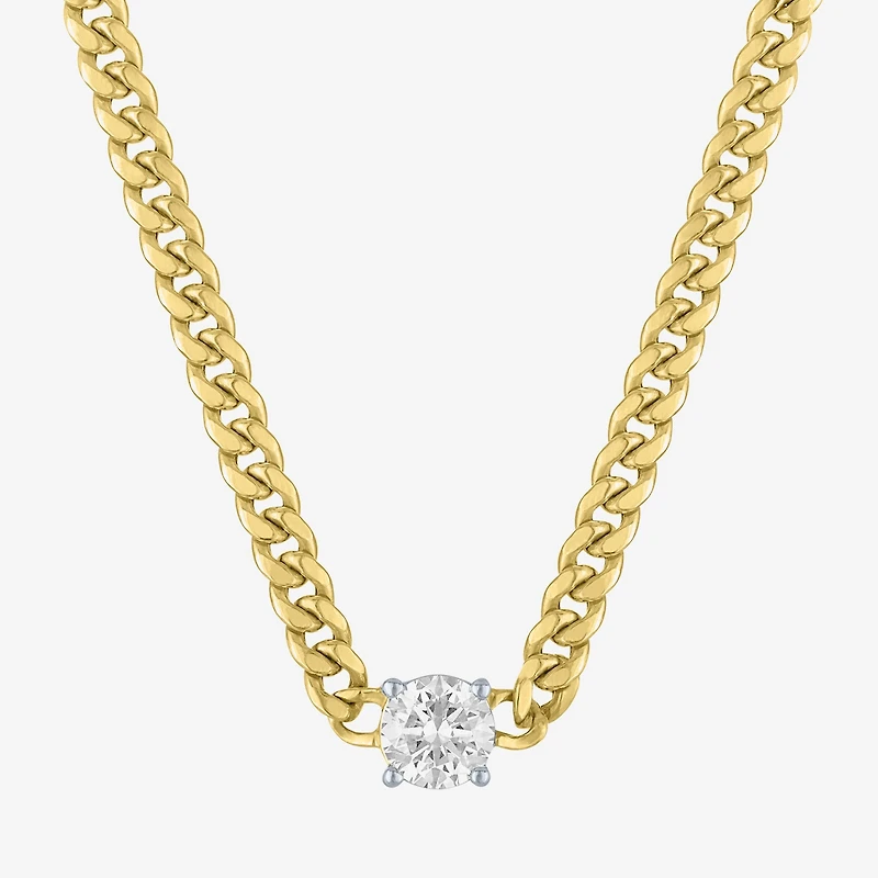 Diamond Addiction (G-H / Si2-I1) Womens 1/ CT. T.W. Lab Grown White Diamond 10K Gold 18 Inch Pendant Necklace