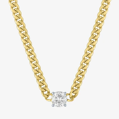 Diamond Addiction (G-H / Si2-I1) Womens 1/2 CT. T.W. Lab Grown White Diamond 10K Gold 18 Inch Pendant Necklace