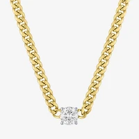 Diamond Addiction (G-H / Si2-I1) Womens 1/ CT. T.W. Lab Grown White Diamond 10K Gold 18 Inch Pendant Necklace