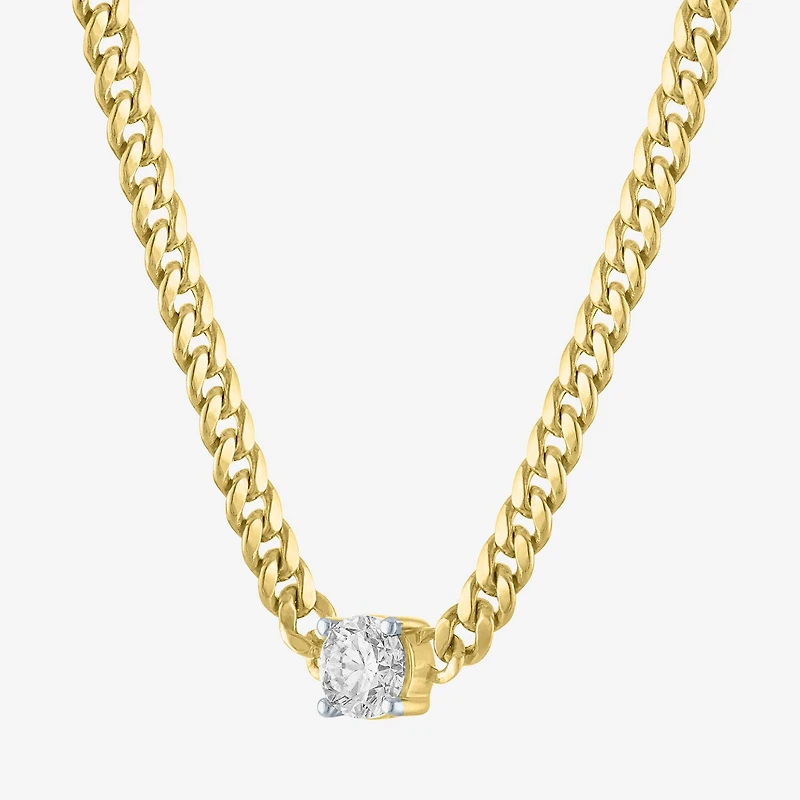 Diamond Addiction (G-H / Si2-I1) Womens 1/ CT. T.W. Lab Grown White Diamond 10K Gold 18 Inch Pendant Necklace