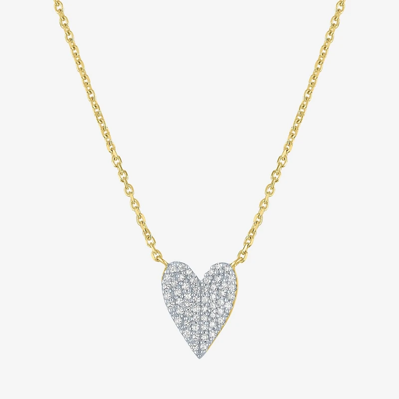 Diamond Addiction (G-H / Si2-I1) Womens 14K Gold Over Silver Sterling Silver 18 Inch Cable Chain Necklace