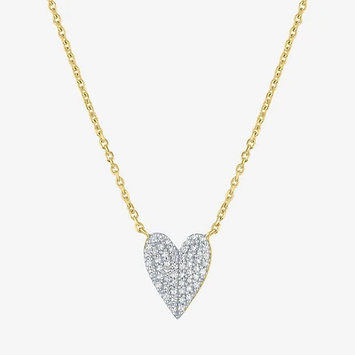Diamond Addiction (G-H / Si2-I1) Womens 14K Gold Over Silver Sterling Silver 18 Inch Cable Chain Necklace
