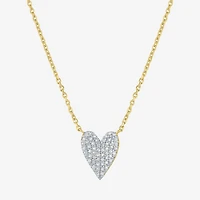 Diamond Addiction (G-H / Si2-I1) Womens 14K Gold Over Silver Sterling Silver 18 Inch Cable Chain Necklace
