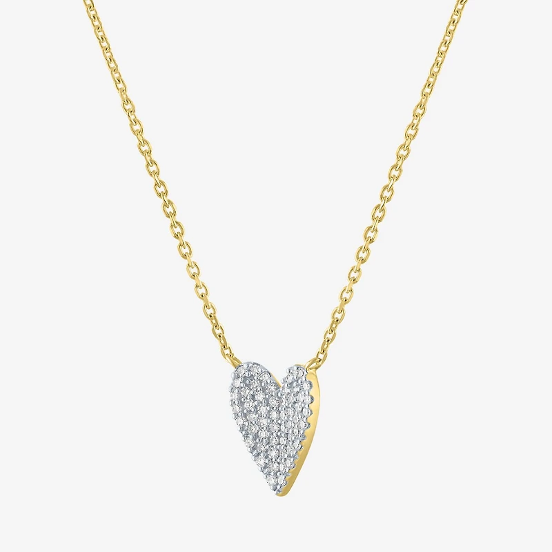 Diamond Addiction (G-H / Si2-I1) Womens 14K Gold Over Silver Sterling Silver 18 Inch Cable Chain Necklace