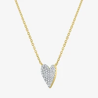 Diamond Addiction (G-H / Si2-I1) Womens 14K Gold Over Silver Sterling Silver 18 Inch Cable Chain Necklace
