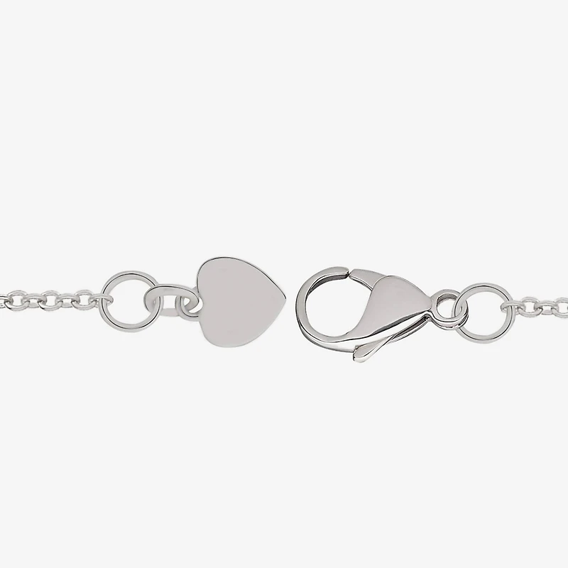 Diamond Addiction Womens 1/10 CT. T.W. Natural White Diamond Sterling Silver 16 Inch Pendant Necklace