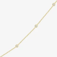 Diamond Addiction Womens 1/10 CT. T.W. Natural White Diamond 14K Gold Over Silver 16 Inch Pendant Necklace