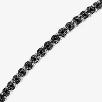 Womens 1/10 CT. T.W. Natural Black Diamond Sterling Silver Bolo Bracelet