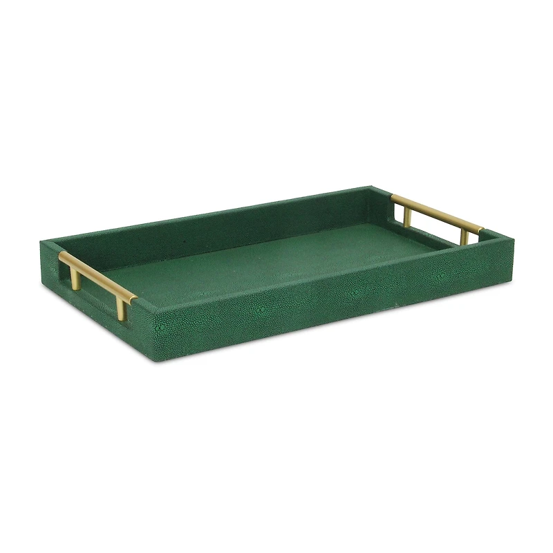 Cheungs Faux Shagreen Rectangular Decorative Tray
