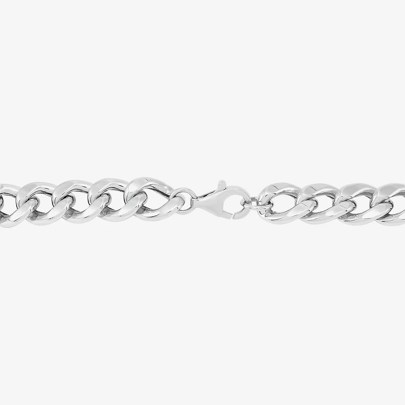 Mens 14K Gold Over Silver 8 1/2 Inch Hollow Curb Id Bracelet