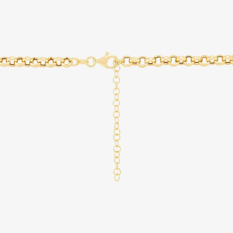 Womens 14K Gold Over Silver Heart 16 Inch Pendant Necklace
