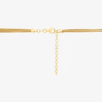 Womens 14K Gold Over Silver Circle Round 16 Inch Pendant Necklace
